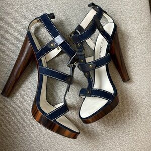DSQUARED2  Ma Tu Blue Navy SIZE 38 SANDALS .